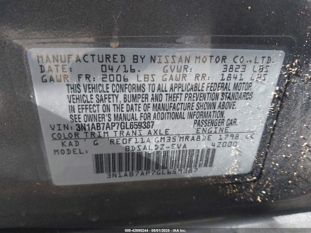Nissan 2016 2016 3N1AB7AP7GL659387 Image 9