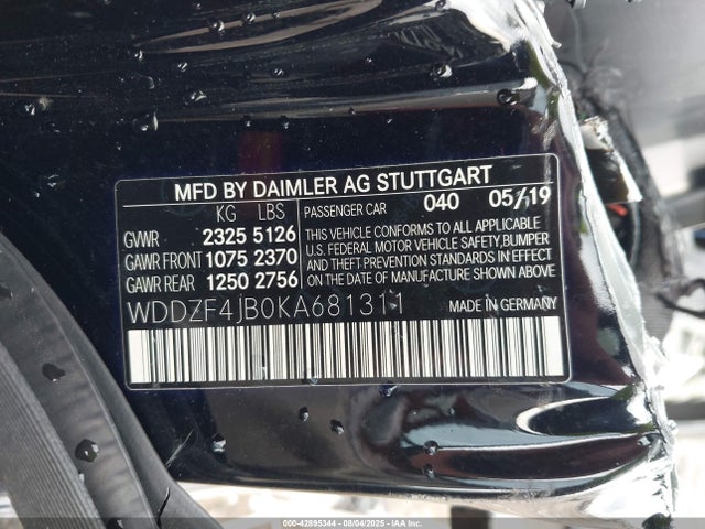 Mercedes-Benz m274 2019 WDDZF4JB0KA681311 Image 9