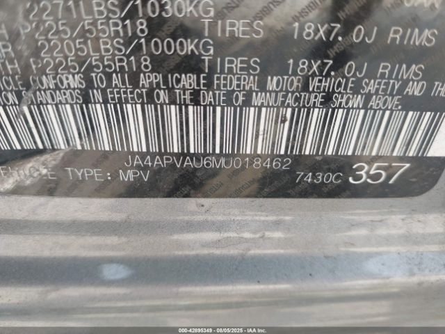 2021 MITSUBISHI OUTLANDER SPORT JA4APVAU6MU018462 Photo 8