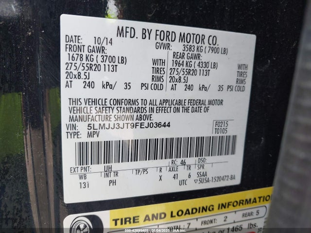 2015 LINCOLN NAVIGATOR L 5LMJJ3JT9FEJ03644 Photo 8
