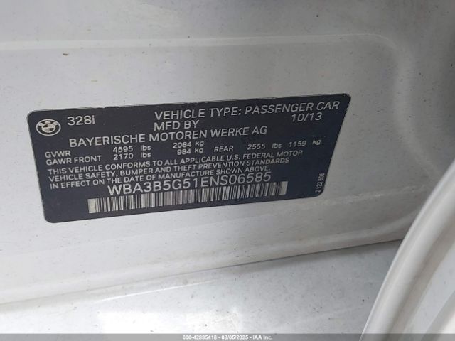 2014 BMW 328I WBA3B5G51ENS06585 Photo 8