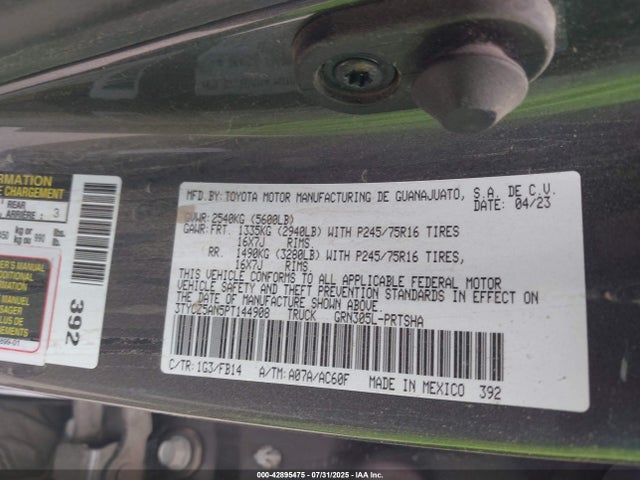 Toyota 2gr-fks 2023 3TYCZ5AN5PT144908 Image 9