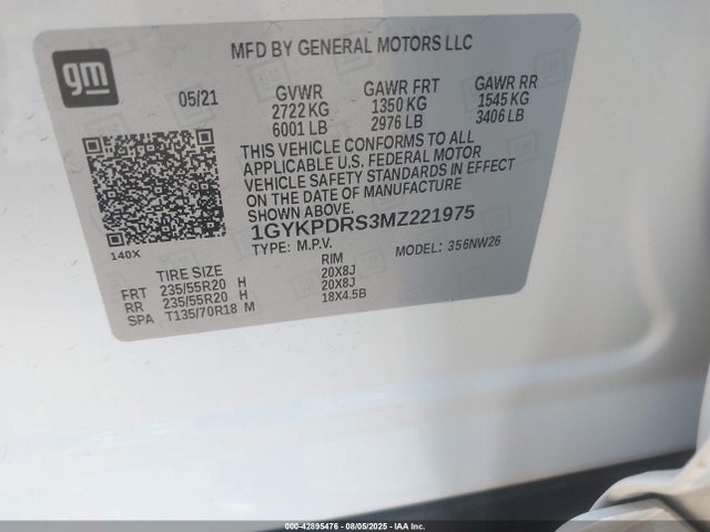 2021 CADILLAC XT6 1GYKPDRS3MZ221975 Photo 8