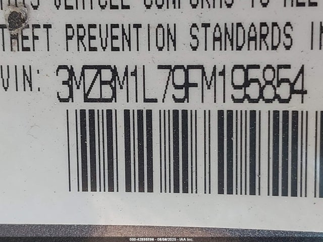 3MZBM1L79FM195854 Mazda Mazda3 I Touring
