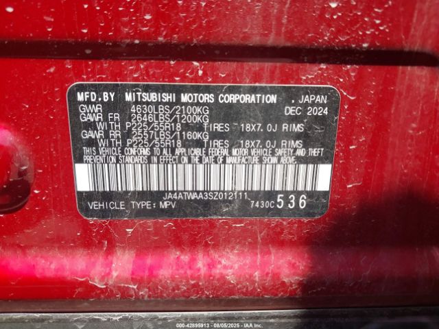 2025 MITSUBISHI ECLIPSE CROSS JA4ATWAA3SZ012111 Photo 8