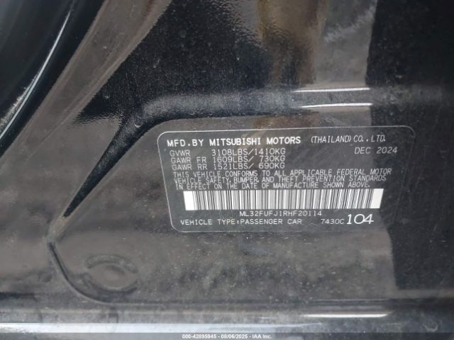 2024 MITSUBISHI MIRAGE G4 ML32FUFJ1RHF20114 Photo 8