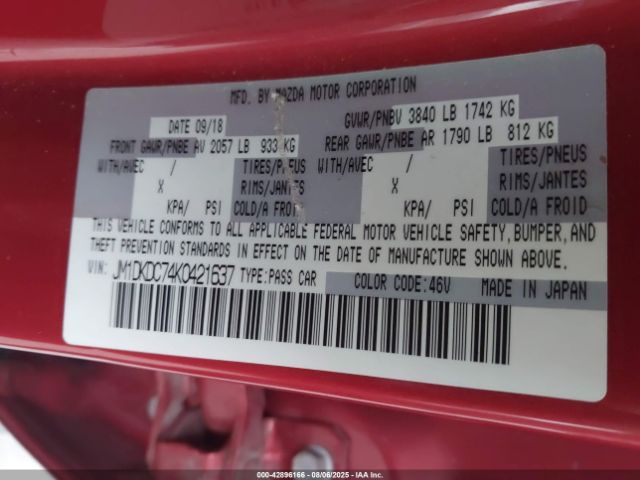 2019 MAZDA CX-3 JM1DKDC74K0421637 Photo 8