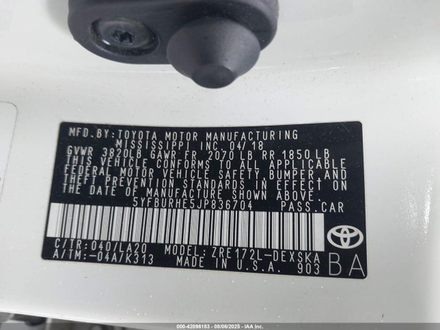 Toyota 2zr-fe 2018 5YFBURHE5JP836704 Image 9
