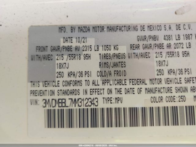 2021 MAZDA CX-30 3MVDMBBL7MM312343 Photo 8