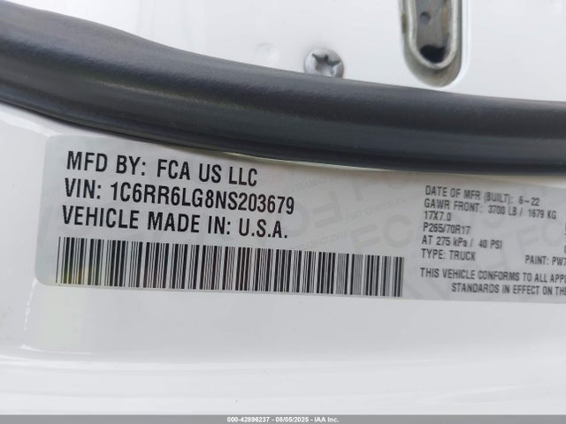 1C6RR6LG8NS203679 RAM 2022
