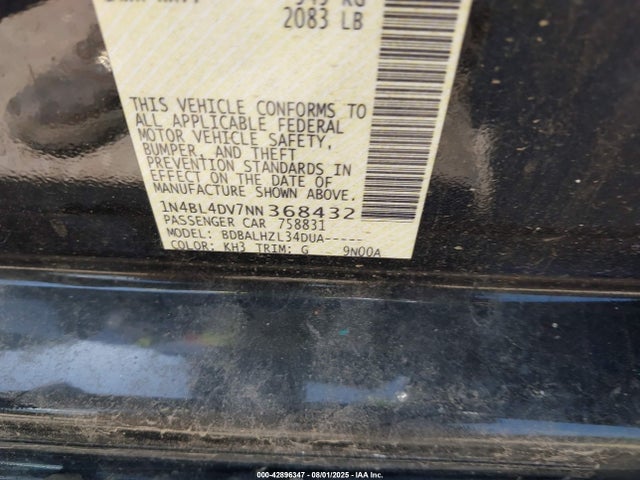 Nissan Altima 2022 1N4BL4DV7NN368432 Image 9