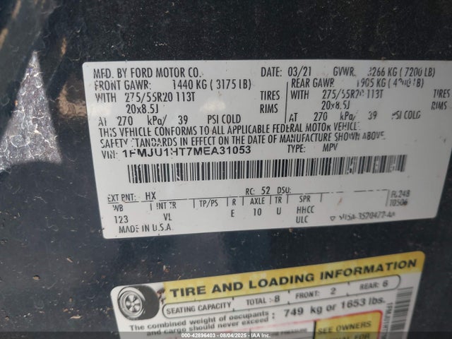 1FMJU1HT7MEA31053 Ford 3.5l gtdi