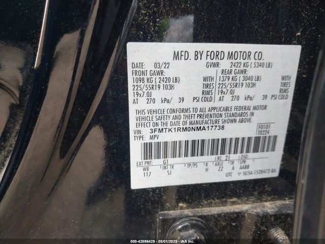 Ford 2022 2022 3FMTK1RM0NMA17738 Image 9