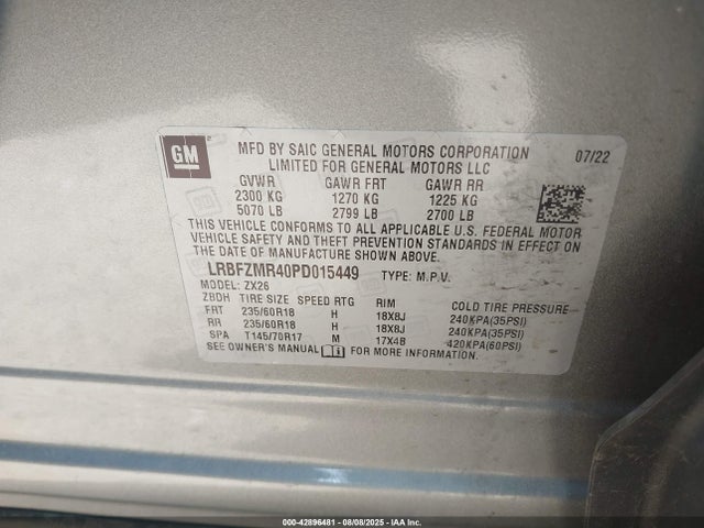 Buick lsy 2023 LRBFZMR40PD015449 Image 9