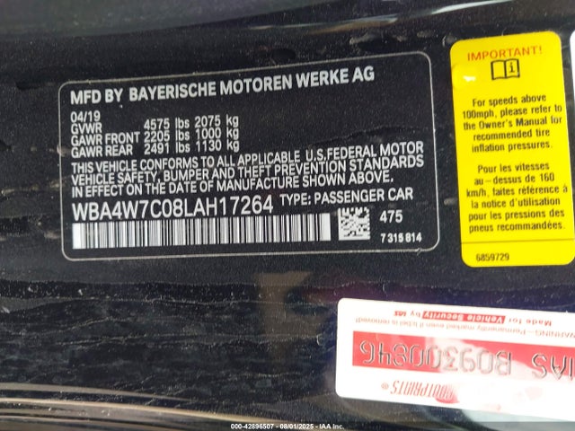 2020 BMW 440I WBA4W7C08LAH17264 Photo 8