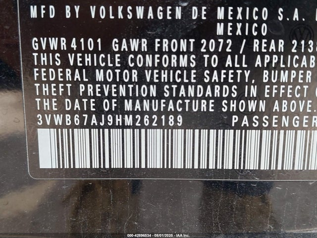 3VWB67AJ9HM262189 Volkswagen 1.4 tsi