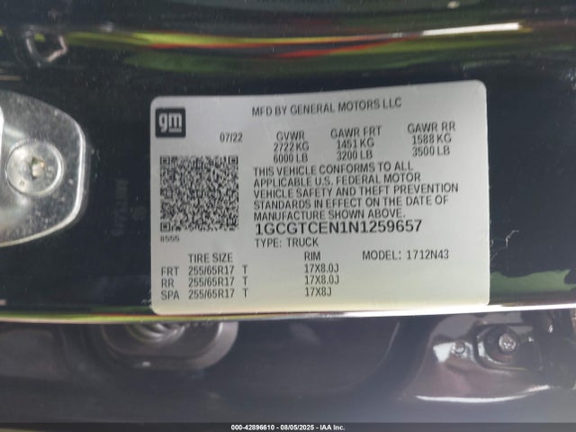 1GCGTCEN1N1259657 Chevrolet lgz