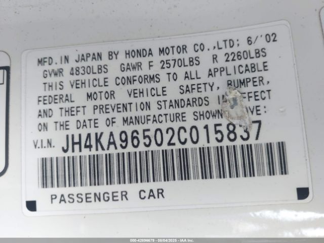 2002 ACURA RL JH4KA96502C015837 Photo 8