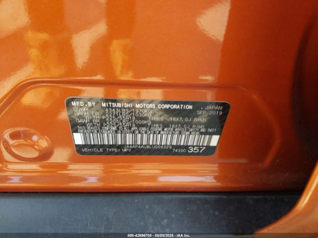 2020 MITSUBISHI OUTLANDER SPORT JA4AP4AU8LU008329 Photo 8