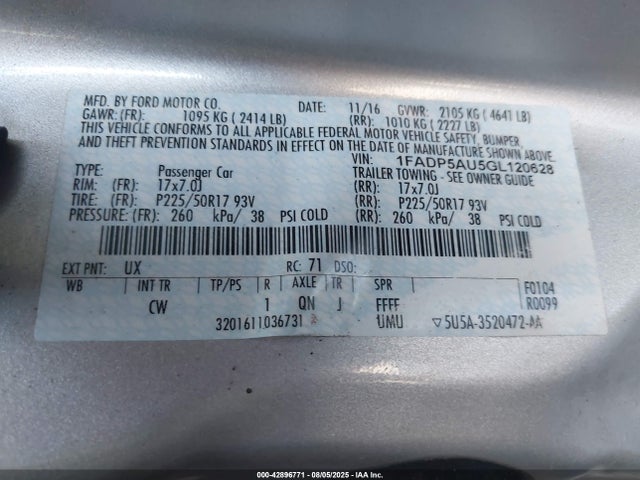 Ford 2016 2016 1FADP5AU5GL120628 Image 9