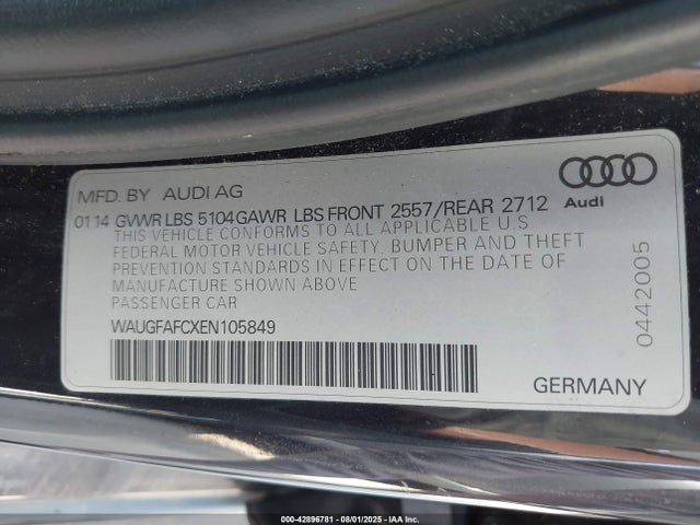 2014 AUDI A6 WAUGFAFCXEN105849 Photo 8