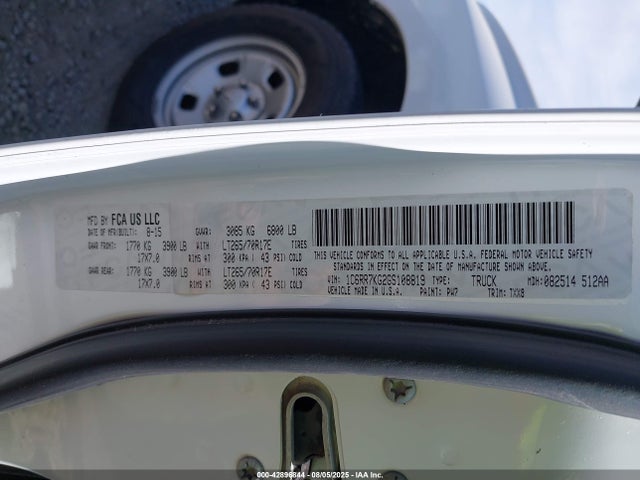 1C6RR7KG2GS108819 RAM 2016