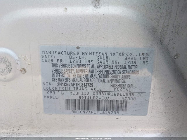 Nissan 2015 2015 3N1CN7AP1FL814739 Image 9