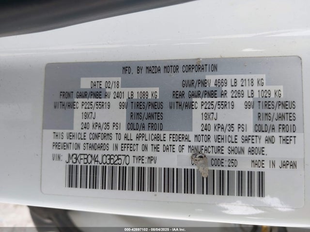 Mazda py cylinder deactivation 2018 JM3KFBCM4J0362570 Image 9