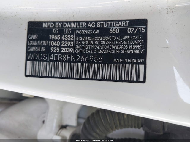 Mercedes-Benz CLA-Class 2015 WDDSJ4EB8FN266956 Image 9