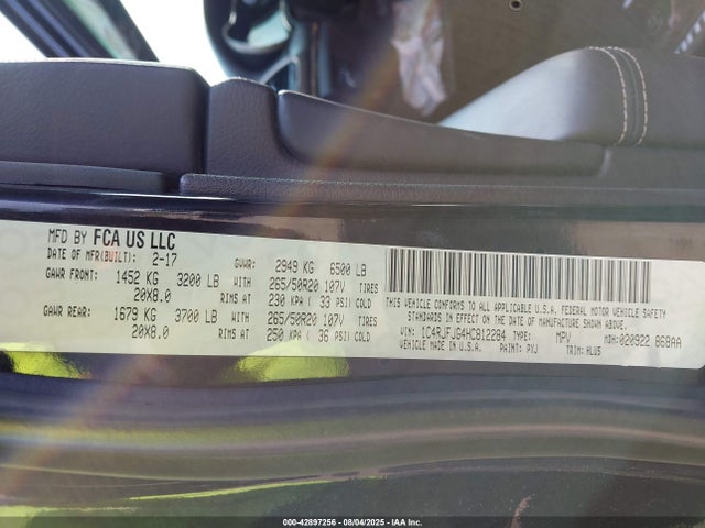 1C4RJFJG4HC812284 Jeep 2017