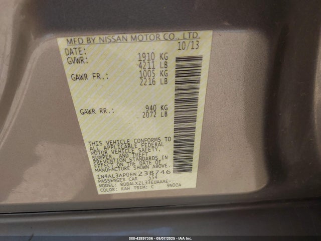 1N4AL3AP0EN238746 Nissan 2014