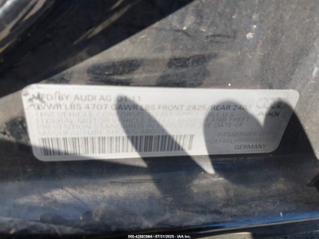 2011 AUDI A4 WAUEFAFL9BN039555 Photo 8