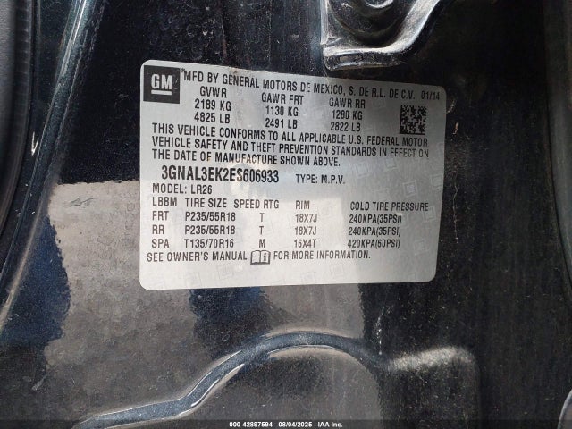 3GNAL3EK2ES606933 Chevrolet lea