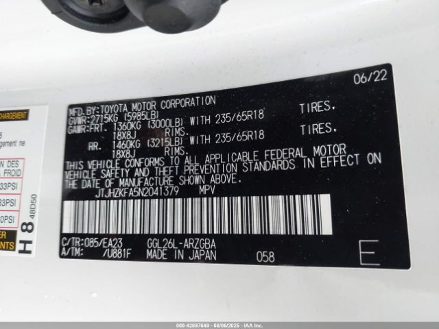 2022 LEXUS RX 350L JTJHZKFA5N2041379 Photo 8