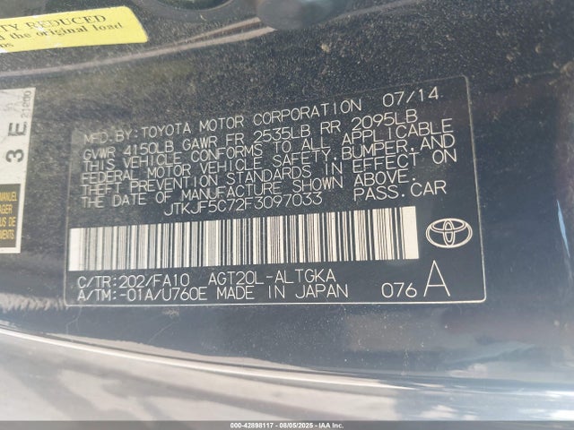 Scion 2ar-fe 2015 JTKJF5C72F3097033 Image 9