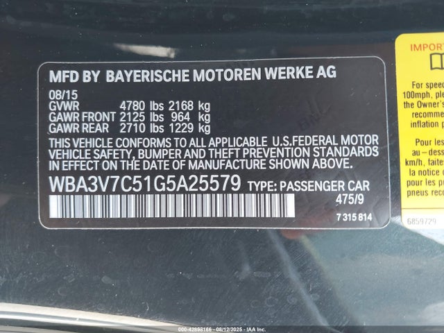 BMW 428i 2016 WBA3V7C51G5A25579 Image 9