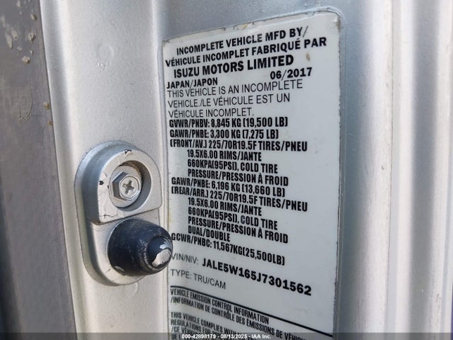 JALE5W165J7301562 Isuzu I1b - 4hk1tc