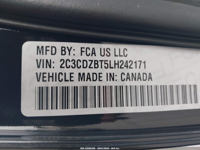 Dodge Challenger 2020 2C3CDZBT5LH242171 Image 9