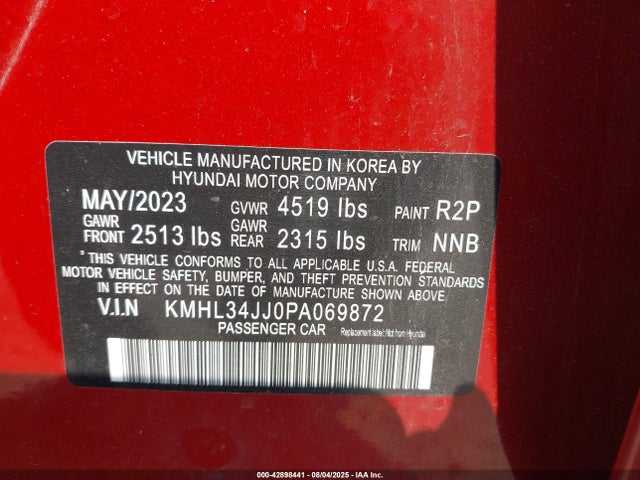 KMHL34JJ0PA069872 Hyundai gdi nu pe