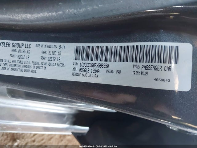 Chrysler 200 2015 1C3CCCBB8FN596950 Image 9