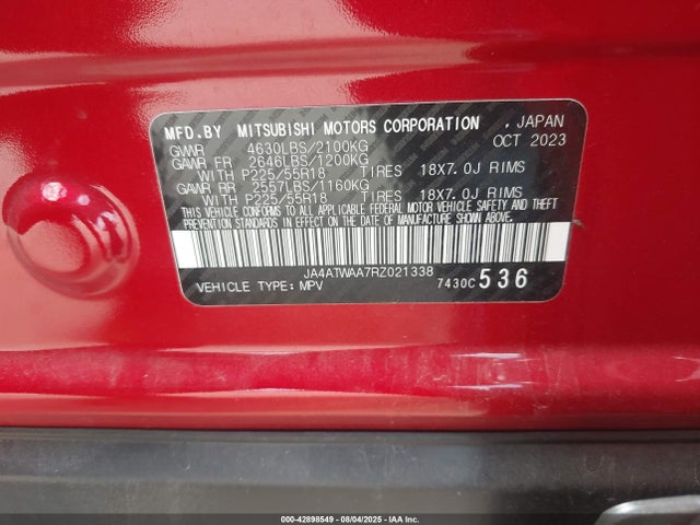 2024 MITSUBISHI ECLIPSE CROSS JA4ATWAA7RZ021338 Photo 8