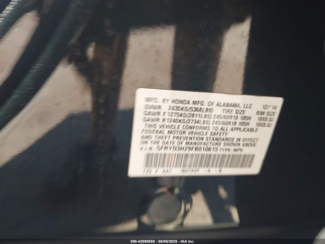 2015 ACURA MDX 5FRYD3H29FB010615 Photo 8