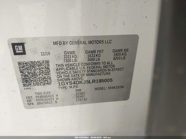 2020 CADILLAC ESCALADE 1GYS4DKJ5LR185005 Photo 8