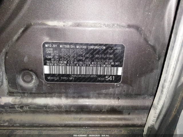 2018 MITSUBISHI OUTLANDER JA4AZ3A30JZ014895 Photo 8