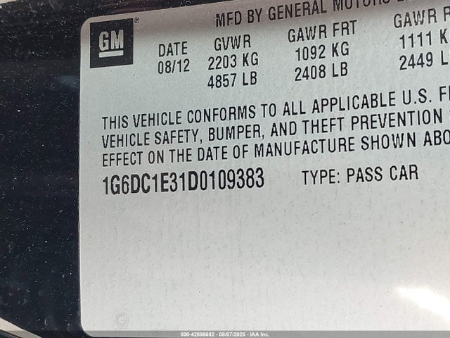 2013 CADILLAC CTS 1G6DC1E31D0109383 Photo 8