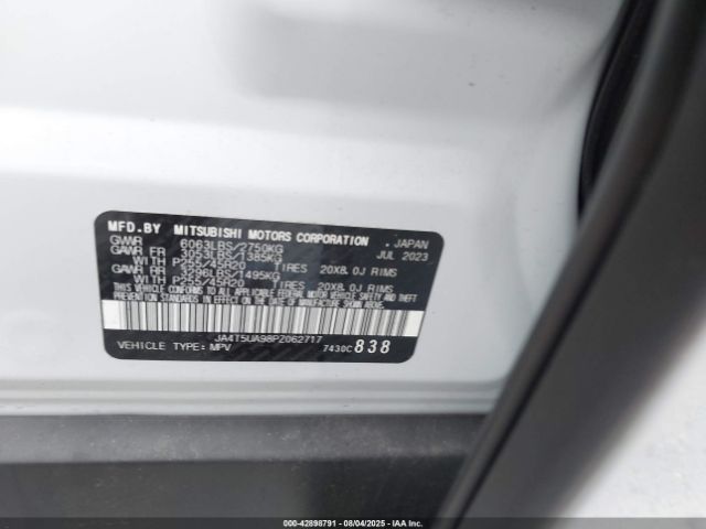 2023 MITSUBISHI OUTLANDER PHEV JA4T5UA98PZ062717 Photo 8