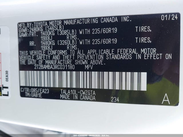 Lexus t24a-fts 2024 2T2BAMBA3RC031180 Image 9