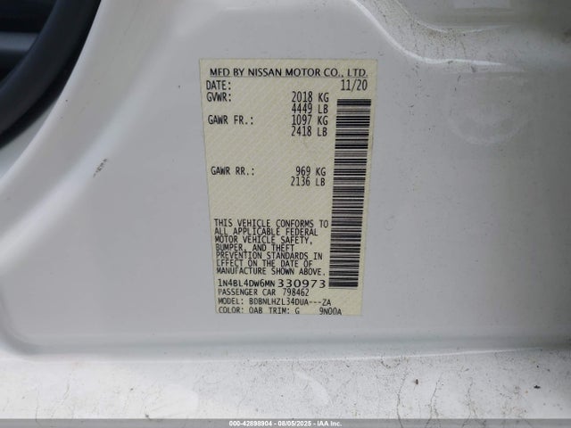 Nissan 2021 2021 1N4BL4DW6MN330973 Image 9