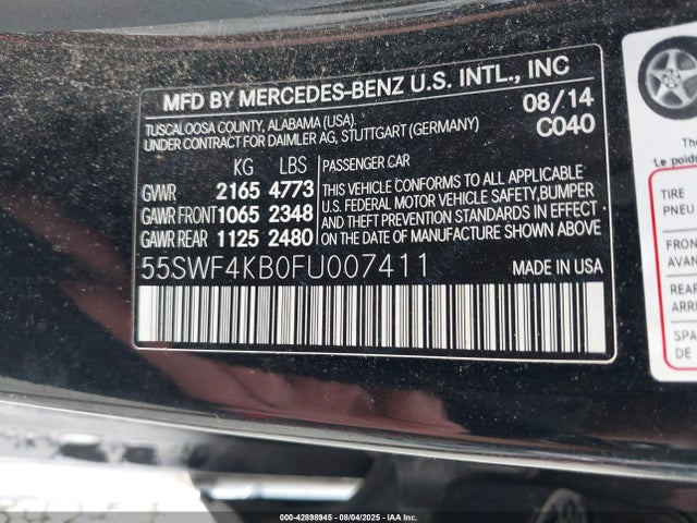 55SWF4KB0FU007411 Mercedes-Benz C 300 4matic