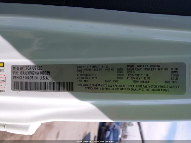 2022 JEEP WRANGLER 4XE 1C4JJXR62NW160239 Photo 8